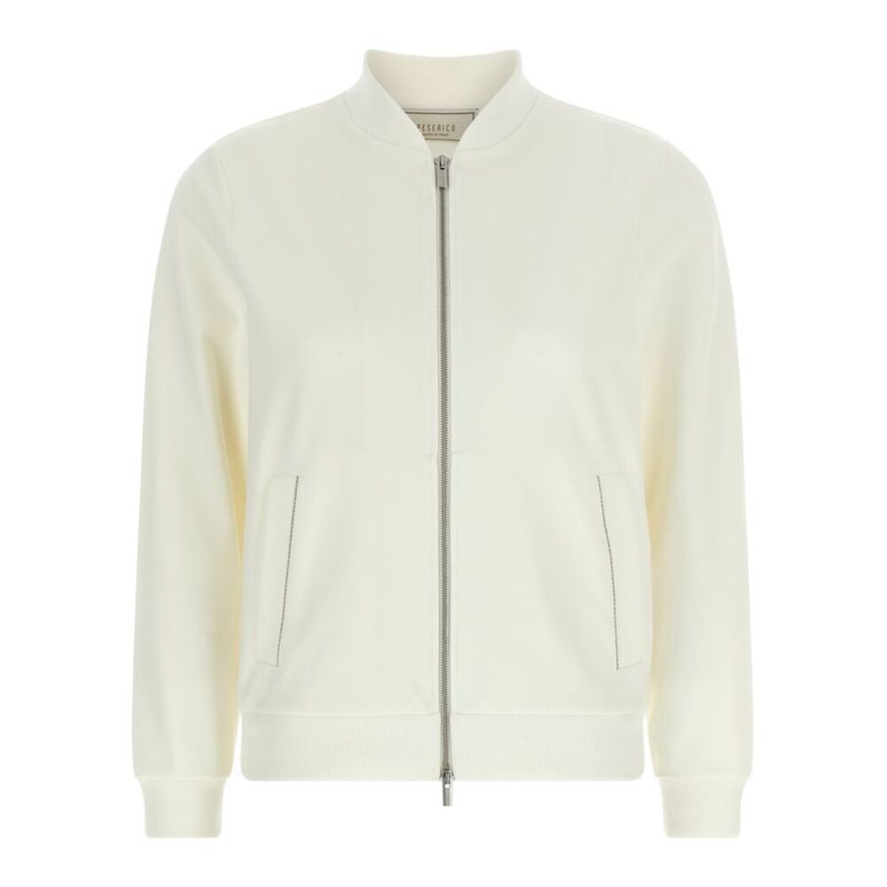 Peserico White Cotton Women's Sweatshirt